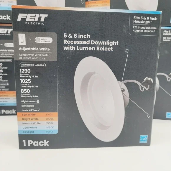 Feit‎ Electric 5-6 LED 5CCT Downlight 120W Eqv 1290LM Dimmable 6 Pack